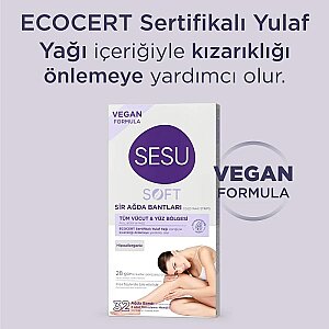 Sesu Ağda Bandı Vücut Soft Yulaf 32'li - 3