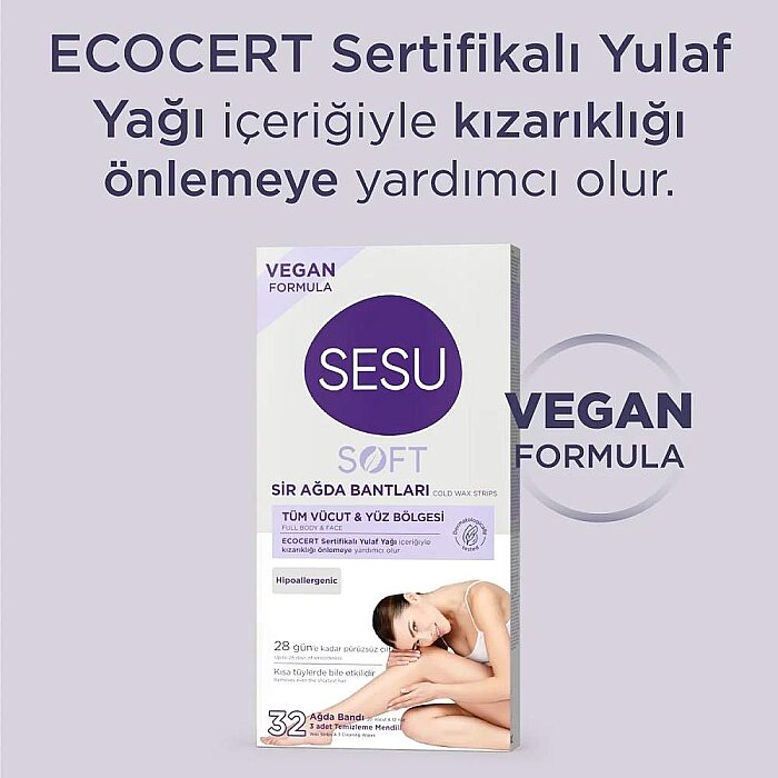 Sesu Ağda Bandı Vücut Soft Yulaf 32'li - 3
