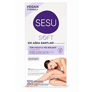 Sesu Ağda Bandı Vücut Soft Yulaf 32'li - Sesu