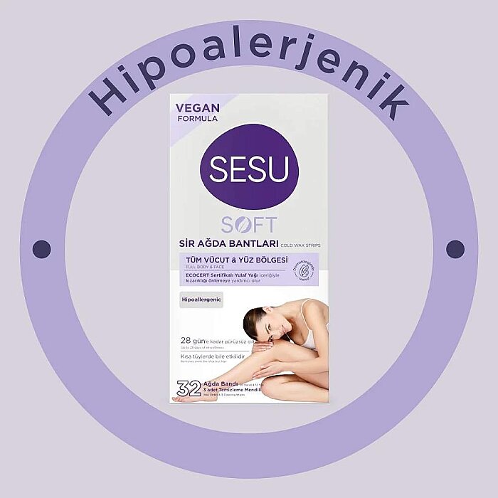 Sesu Ağda Bandı Vücut Soft Yulaf 32'li - 2