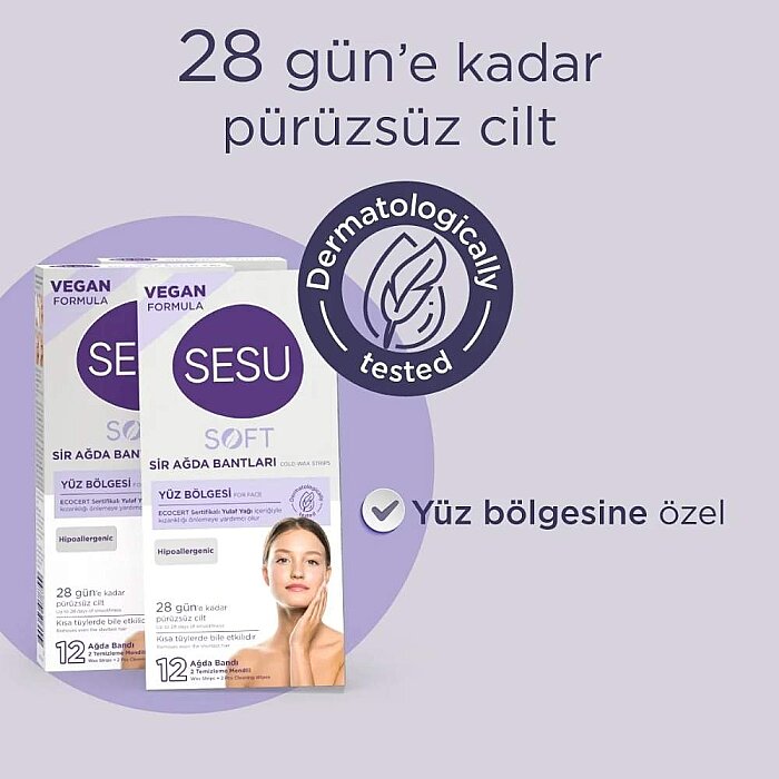 Sesu Ağda Bandı Yüz Soft 12'li - 4