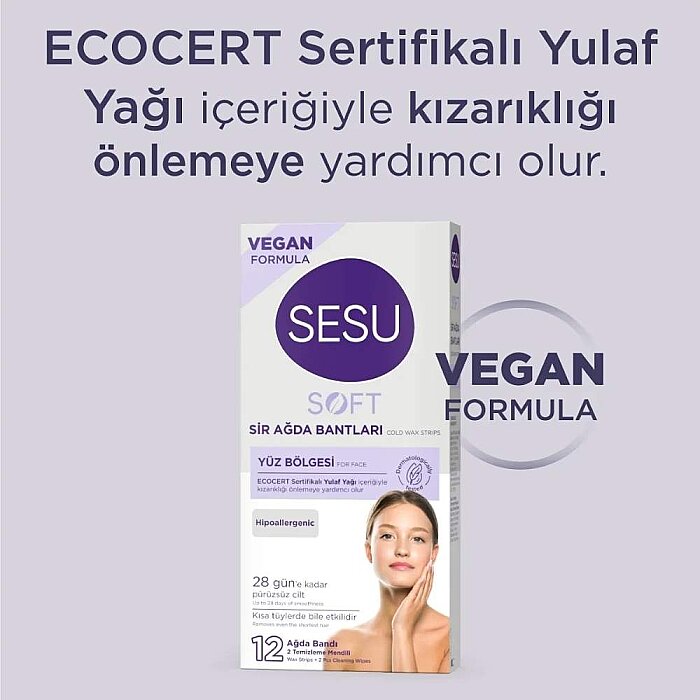 Sesu Ağda Bandı Yüz Soft 12'li - 3