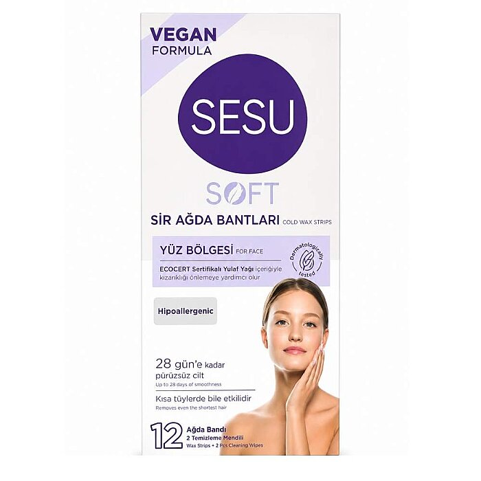 Sesu Ağda Bandı Yüz Soft 12'li - 1