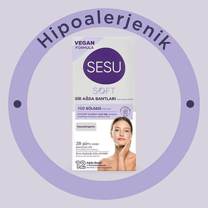 Sesu Ağda Bandı Yüz Soft 12'li - 2