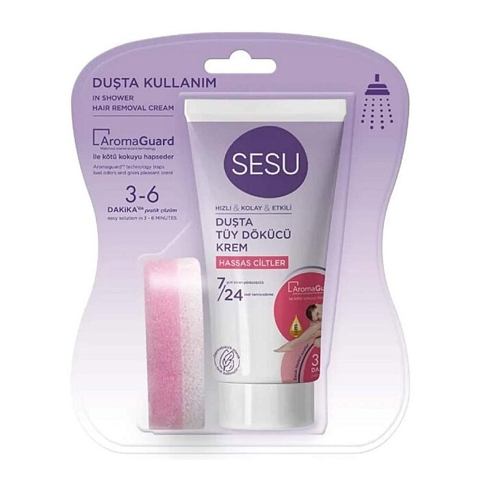 Sesu Duşta Tüy Dökücü Krem Hassas Ciltler 150 Ml - 1