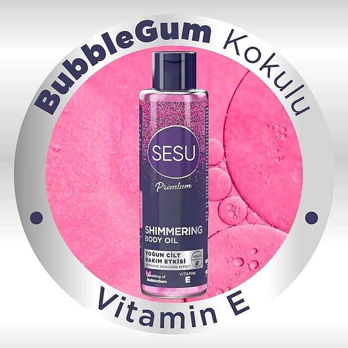 Sesu Simli Vücut Bakım Yağı 150 Ml - 2