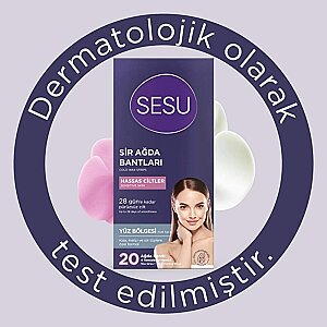 Sesu Soğuk Ağda Bandı Yüz İçin Hassas Cilt 20'li - 2