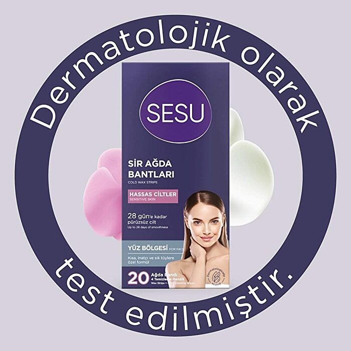 Sesu Soğuk Ağda Bandı Yüz İçin Hassas Cilt 20'li - 2
