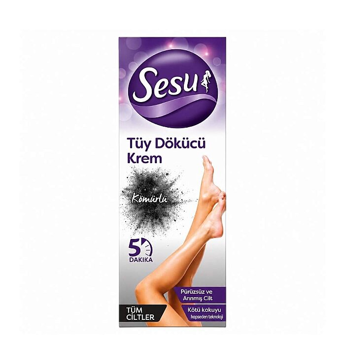 Sesu Tüy Dökücü Krem Detox Kömürlü 100 Ml - 1