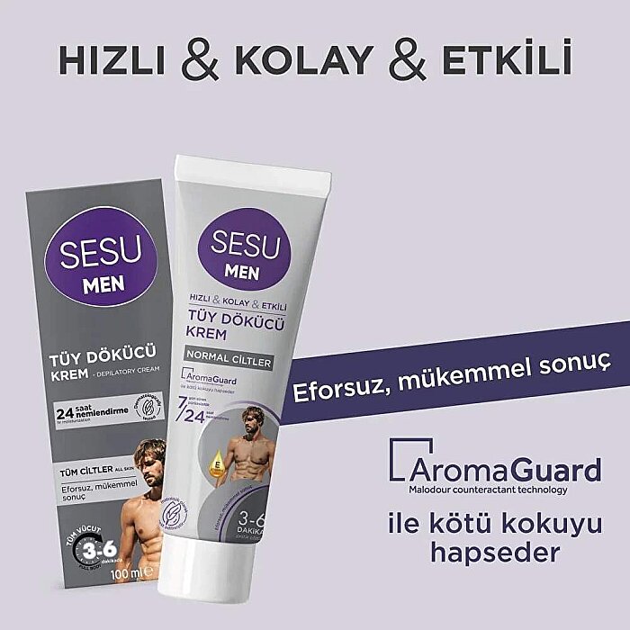 Sesu Tüy Dökücü Krem for Men 100 Ml - 3