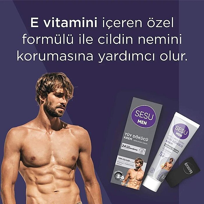 Sesu Tüy Dökücü Krem for Men 100 Ml - 4