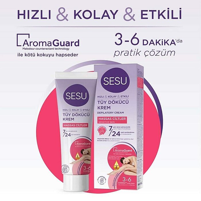 Sesu Tüy Dökücü Krem Hassas Ciltler 100 Ml - 2