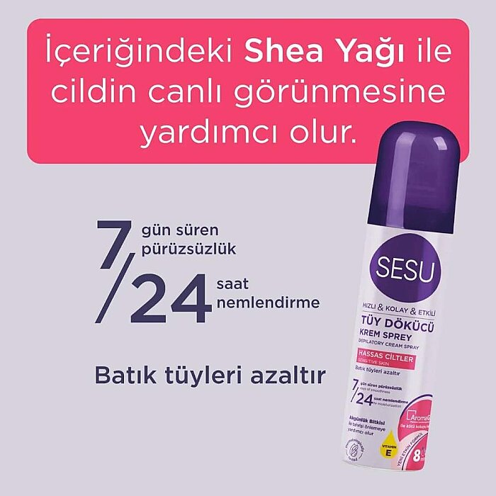 Sesu Tüy Dökücü Sprey Krem Hassas Cilt 150 Ml - 5