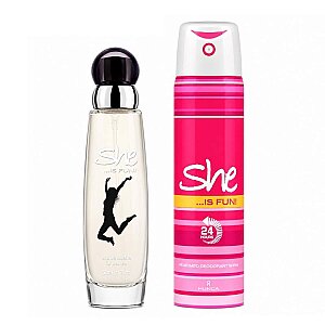 She Is Fun Kadın Parfüm Edt 50 Ml + Deodorant 150 Ml Set - She