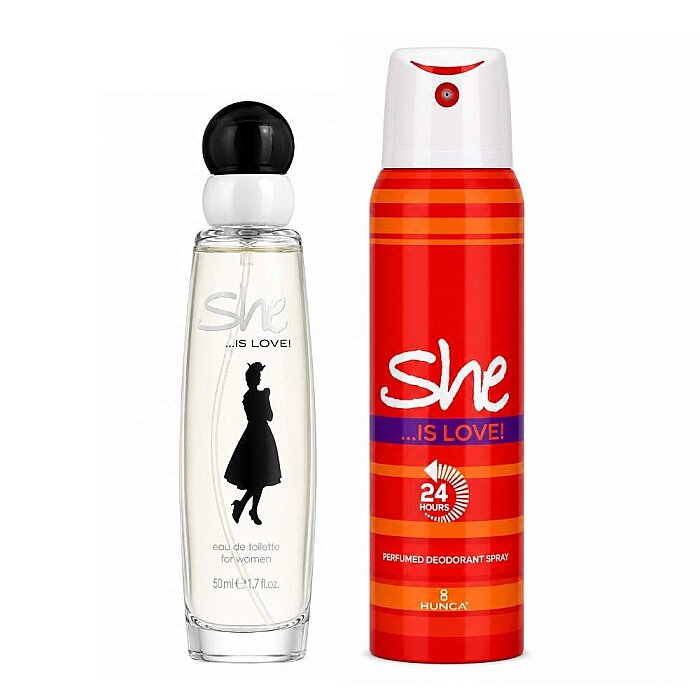 She Is Love Kadın Parfüm Edt 50 Ml + Deodorant 150 Ml Set - 1