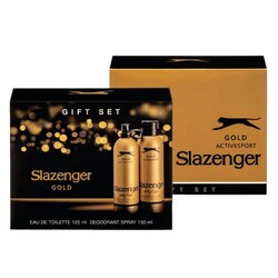 Slazenger - Slazenger Activesport Gold Erkek Parfüm Edt 125 Ml + Deodorant 150 Ml Set