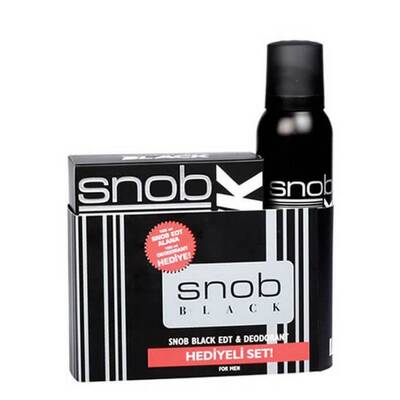 Snob Black Pour Homme Erkek Parfüm Edt 100 Ml + Deodorant 150 Ml Set