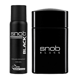 Snob Black Pour Homme Erkek Parfüm Edt 100 Ml + Deodorant 150 Ml Set - Snob