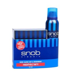 Snob Classic Pour Homme Erkek Parfüm Edt 100 Ml + Deodorant 150 Ml Set - Thumbnail