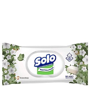 Solo Beyaz Sabun Kokulu Islak Mendil 90'lı - Solo
