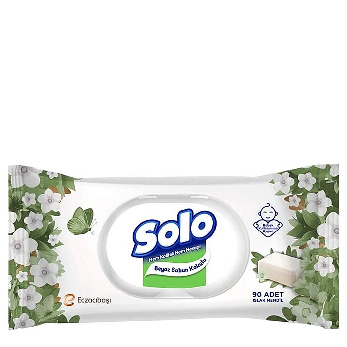 Solo Beyaz Sabun Kokulu Islak Mendil 90'lı - 1