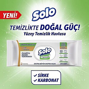 Solo Beyaz Sabun Yüzey Temizlik Mendili 100'lü - 3