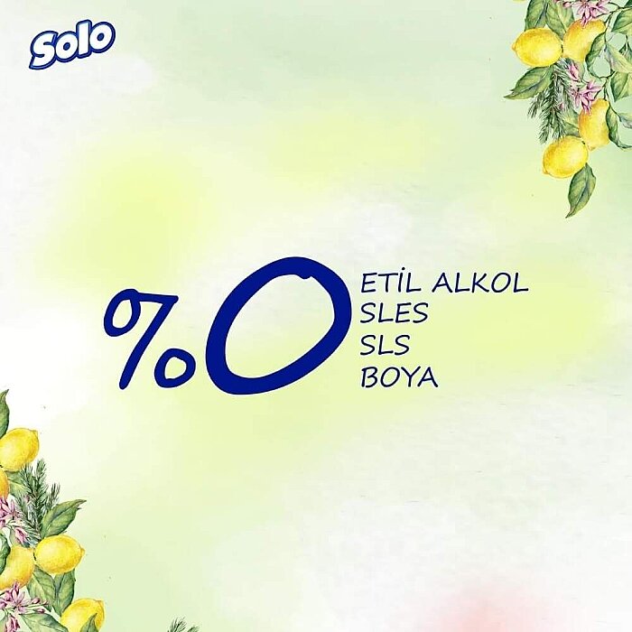 Solo Islak Havlu Doğal Hijyen Biberiye&Limon 3X50 - 5