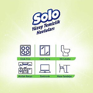 Solo Yüzey Temizleme Mendili 100'lü Bahar Çiçekleri - 5