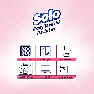 Solo Yüzey Temizleme Mendili 100'lü Kiraz Çiçeği - 5