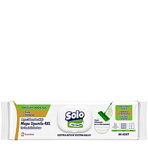 Solo Yüzey Temizleme Mendili 50'li Mop Beyaz Sabunlu - Solo
