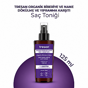 Tresan Organik Biberiye & Nane Dökülme ve Yıpranma Karşıtı Saç Toniği 125 Ml - 4