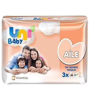 Uni Baby Aile Islak Havlu 3x52'li - Uni