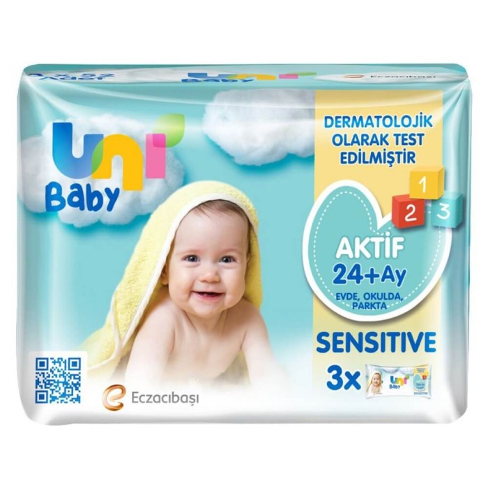 Uni Baby Aktif Sensitive Islak Havlu 3x52'li