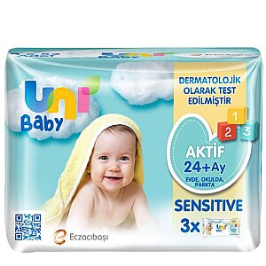 Uni Baby Aktif Sensitive Islak Havlu 3x52'li - Uni