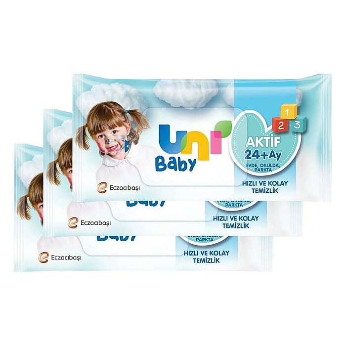 Uni Baby Islak Cep Mendili Aktif 3x15 - 2