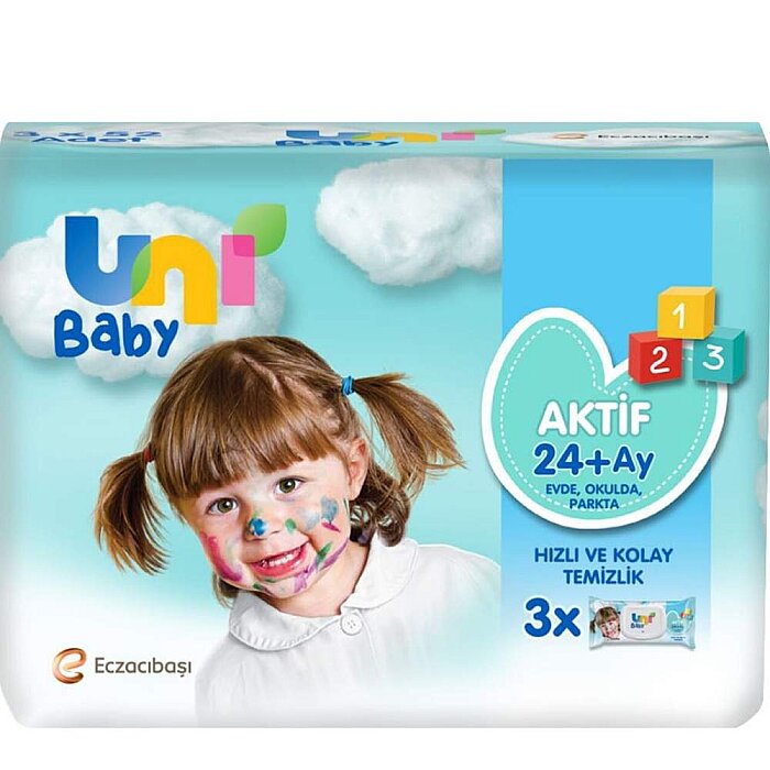Uni Baby Islak Havlu Aktif 24+Ay 3x52'li - 1