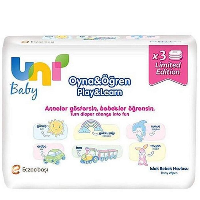 Uni Baby Islak Havlu Aktif Oyna&Öğren 52X3'lü - 1