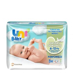 Uni Baby Islak Havlu Hassas Dokunuş 6-12Ay 52x3'lü - Thumbnail
