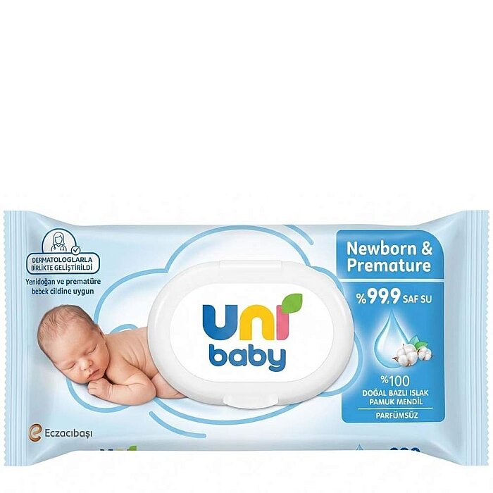 Uni Baby Newborn&Premature Islak Havlu 40'lı - 1