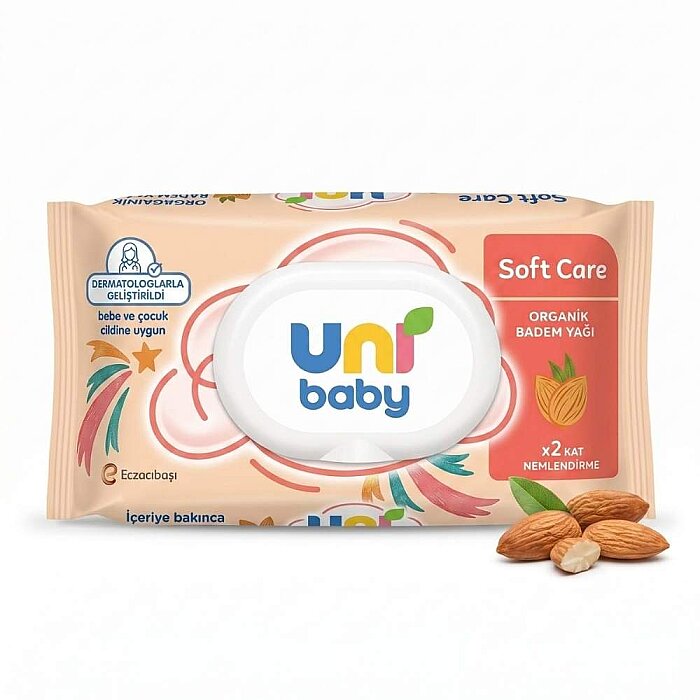 Uni Baby Soft Care Badem Yağlı Islak Havlu 90'lı - 2