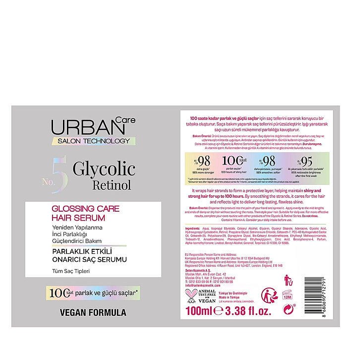Urban Care Glycolic Retinol Glossing Cream Serum 100 Ml - 3