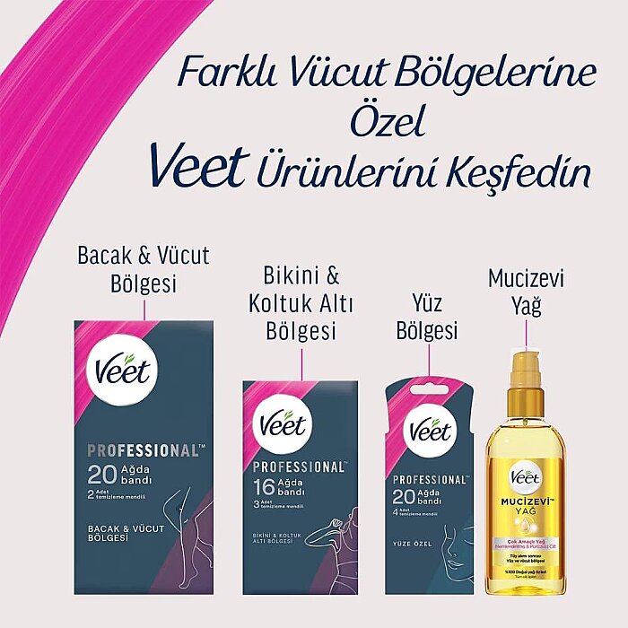 Veet Professional Normal Ciltler İçin Yüz Ağda Bandı 20'li - 7