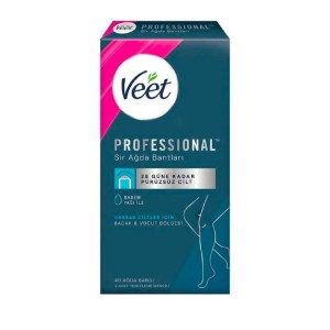 Veet - Veet Professional Sir Ağda Bandı Hassas Cilt Bacak ve Bikini Bölgesi 40 Adet