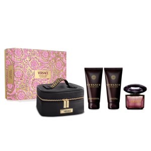 Versace - Versace Crystal Noir Kadın Parfüm 90 Ml + Shower Gel 100 Ml + Body Lotion 100 Ml + Pouch Set