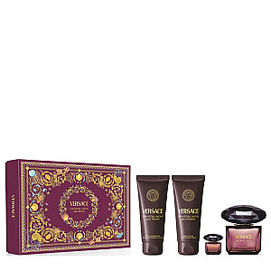 Versace Crystal Noir Kadın Parfüm Edp 90 Ml + Shower Gel 100 Ml + Body Lotion 100 Ml + Edp 5 Ml Set - Versace