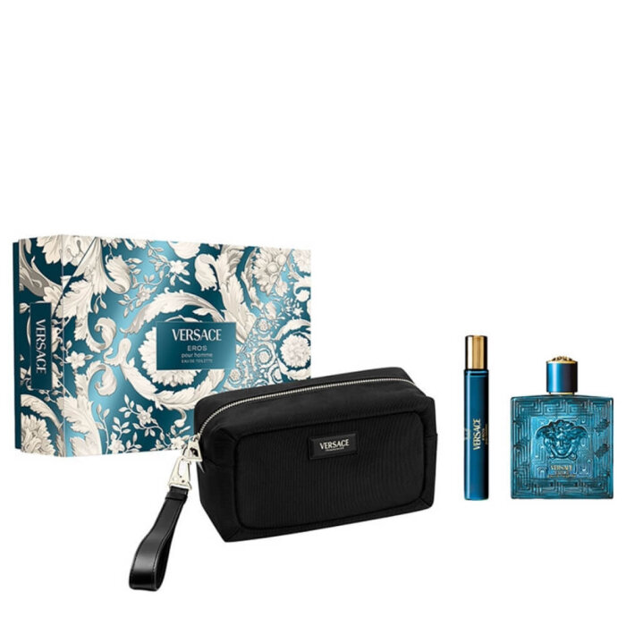 Versace Eros Erkek Parfüm Edt 100 Ml+Edt 10 Ml+Pouch Set - 1