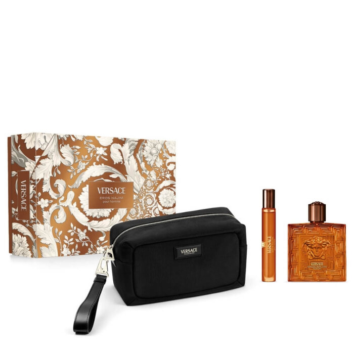 Versace Eros Najim Erkek Parfüm 100 Ml+Travel Spray 10 Ml+Pouch Set - 1