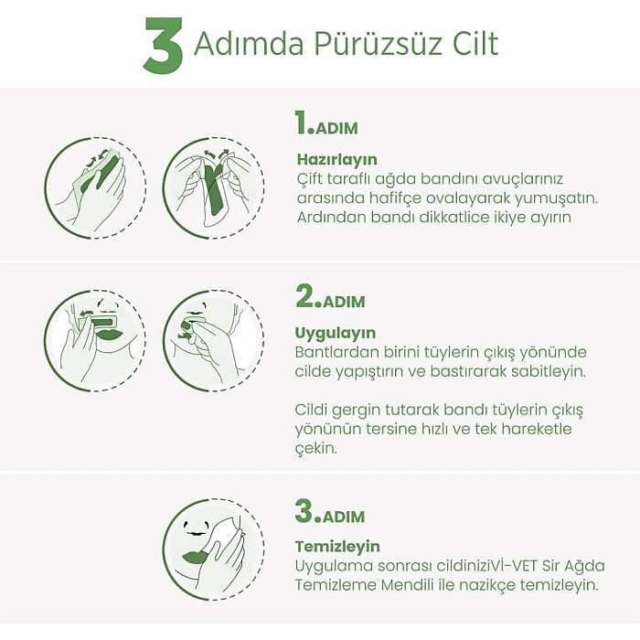 Vi-Vet Yüz Sir Ağda Bandı Azulen 24'lü - 4