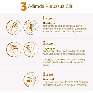 Vi-Vet Yüz Sir Ağda Bandı Portakallı 24'lü - 4