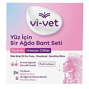 Vi-Vet Yüz Sir Ağda Bandı Pudralı 24'lü - Vi-Vet